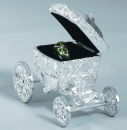 Carriage Jewelry Case in Silver Tone