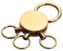 Three Ring Quick Release Key Chain In Gold
