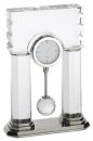 Crystal Pillar Clock with Crystal Ball Dangle