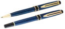 Blue Marble  Roller Pen and Ball Pen Set with Gift Box