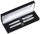 Silver Roller Pen and Ball Pen Set with Gift Box