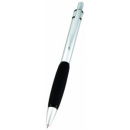 Silver Metal Ball Point Pen with Black Accent