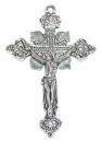 Crucifix Cross Charm Large in Antique Silver Pewter