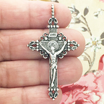 Silver Crucifix Pendants Wholesale in Pewter