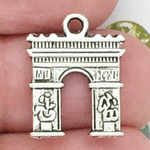 Paris Arch de Triumph Charms Bulk in Silver Pewter