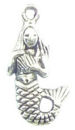 Mermaid Charm in Antique Silver Pewter