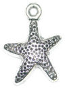 Starfish Charm in Antique Silver Pewter Nautical Charm