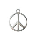 Peace Charm in Antique Silver Pewter Small Sized