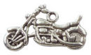 Motorcycle Charm in Antique Silver Pewter