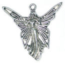 Fairy Charm in Antique Silver Pewter Small Angel Charm