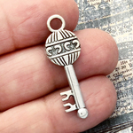 Key Charms Bulk Silver Pewter with Balloon Design