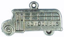 School Bus Charm in Antique Silver Pewter Teacher Charms