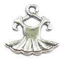 Ballet Charm of Tutu in Antique Silver Pewter Dance Charm