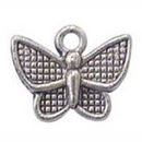 Tiny Butterfly Charm Pendant Antique Silver Pewter