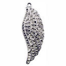 Angel Wing Charm in Antique Silver Pewter