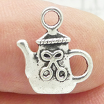 Silver Teapot Charms Wholesale in Pewter