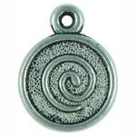 Whirl Wind Charm Antique Silver Pewter Symbol Charms