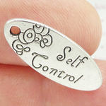 Self Control Charms Wholesale Affirmation Silver Pewter