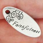 Faithfulness Charm in Antique Silver Pewter