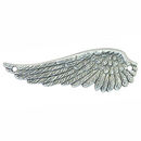 Angel Wing Charm Horizontal Large in Antique Silver Pewter