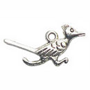 Roadrunner Bird Charm Pendant in Antique Silver Pewter
