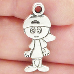 Boy Charms Wholesale in Antique Silver Pewter