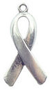 Awareness Ribbon Charm in Antique Silver Pewter Medium