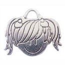 Little Girl Charm in Antique Silver Pewter