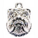 Bulldog Charm in Antique Silver Pewter Animal Charm