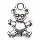 Teddy Bear Charm in Antique Silver Pewter