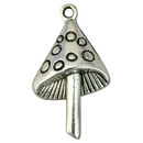 Mushroom Charm in Antique Silver Pewter Nature Charm