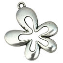 Flower Charm Antique Silver Pewter Large Flower Charm