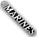 Marines Charm Antique Silver Pewter Military Charm
