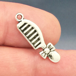 Silver Comb Charms Wholesale in Pewter