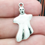Silver Ghost Charms Wholesale in Pewter
