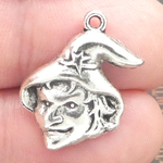 Witch Charms Bulk in Antique Silver Pewter