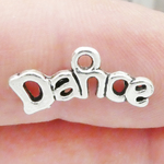 Word Dance Charm in Antique Silver Pewter