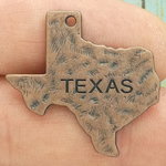 Texas State Charm Copper Pewter