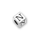 Pewter Letter Beads N 4.5mm Small Silver Pewter Alphabet Beads