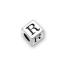 Pewter Letter Beads R 4.5mm Small Silver Pewter Alphabet Beads