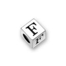 Silver Pewter Alphabet Beads F 5.5mm Pewter Letter Beads