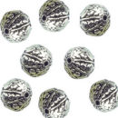 Round 10-mm Bali Beads in Antique Silver Pewter Beads 5 Pieces Per Package