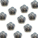 Flower Beads 7-mm Spacer Beads in Antique Silver Pewter Beads 20 Pieces Per Package