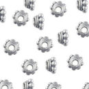Daisy Bead Caps 5-mm Spacer Beads in Antique Silver Pewter Beads 25 Pieces Per Package