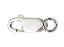 Sterling Silver Lobster Claw Clasp with Ring Small 4mm x 12mm