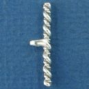 Toggle Clasp Rope Medium Bar Sterling Silver