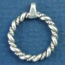 Toggle Clasp Rope Medium Circle Sterling Silver