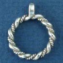 Toggle Clasp Rope Large Circle Sterling Silver