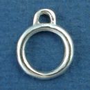 Toggle Clasp Plain Circle Sterling Silver
