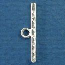 Toggle Clasp with Southwest Design on Bar Sterling Silver